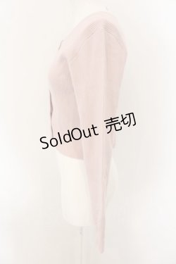 画像2: DearMyLove / シンプルリブニットカーディガン L ピンク O-24-12-30-088-EL-TO-OW-OS