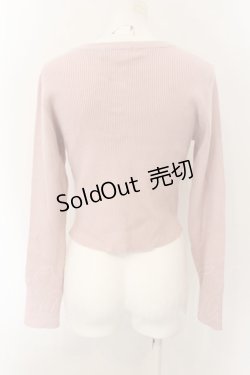 画像3: DearMyLove / シンプルリブニットカーディガン L ピンク O-24-12-30-088-EL-TO-OW-OS