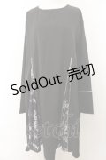 NieR Clothing / ZIPデザインワンピース F ブラック O-24-12-31-1043-PU-OP-OW-ZT277