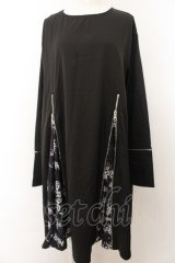 NieR Clothing / ZIPデザインワンピース F ブラック O-24-12-31-1043-PU-OP-OW-ZT277