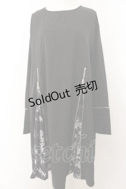 画像1: NieR Clothing / ZIPデザインワンピース F ブラック O-24-12-31-1043-PU-OP-OW-ZT277