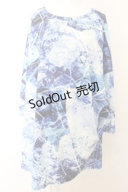 画像1: NieR Clothing / 転写Tシャツ F スプラッシュ（ブルー） O-24-12-31-1046-PU-TS-OW-ZT272