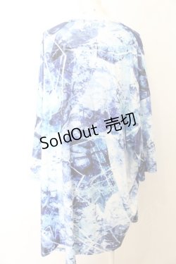 画像2: NieR Clothing / 転写Tシャツ F スプラッシュ（ブルー） O-24-12-31-1046-PU-TS-OW-ZT272