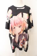 NieR Clothing / 【ももしき×NieR Clothing】コラボデザインBLACK CUTSEW F ブラック O-24-12-31-1052-PU-TS-OW-ZT277