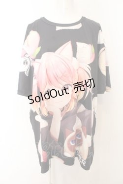 画像1: NieR Clothing / 【ももしき×NieR Clothing】コラボデザインBLACK CUTSEW F ブラック O-24-12-31-1052-PU-TS-OW-ZT277