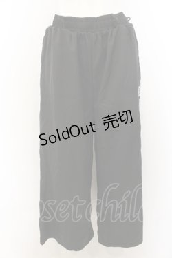 画像1: 【SALE】NieR CLOTHING / 刺繍入りパンツ  ブラック O-24-12-31-1056-PU-PA-OW-ZT302