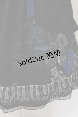 画像3: Moi-meme-Moitie / チェンバロ三重奏プリントシフォンワンピース 2 ブルー×ブラック O-24-12-31-002-MO-OP-IG-OS