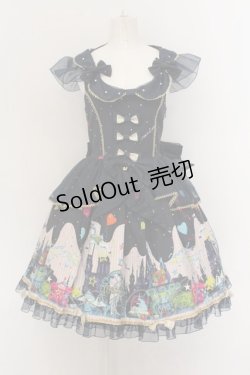 画像1: metamorphose / night carnivalリボンジャンパースカート  紺系 O-25-01-06-006-ME-OP-OW-OS