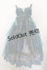 ALICE and the PIRATES / ランブルフィッシュと幻のクリスタルパレス柄ジャンパースカートII  アクアグリーン O-25-01-06-015-PA-OP-IG-OS