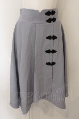 axes femme POETIQUE / チャイナボタンイレヘムスカート M ブルーグレー O-25-01-07-036-AX-SK-IG-ZI