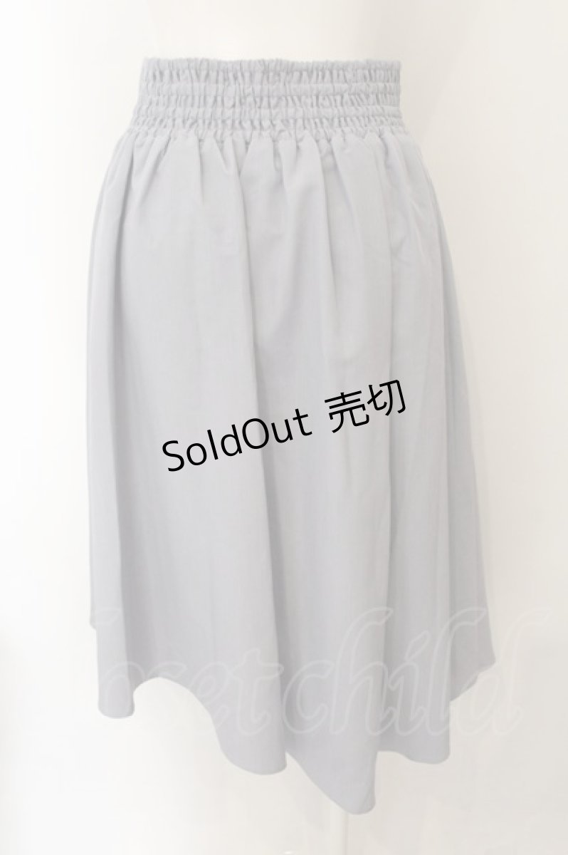 画像3: 【SALE】axes femme POETIQUE / チャイナボタンイレヘムスカート M ブルーグレー O-25-01-07-036-AX-SK-IG-ZH (3)