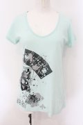 PEACE NOW / トランププリントTシャツ M ミント O-25-01-07-059-PU-TS-IG-ZT248