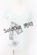 PEACE NOW / トランププリントTシャツ M ミント O-25-01-07-059-PU-TS-IG-ZT248