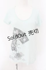 PEACE NOW / トランププリントTシャツ M ミント O-25-01-07-059-PU-TS-IG-ZT248