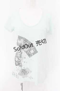 画像1: PEACE NOW / トランププリントTシャツ M ミント O-25-01-07-059-PU-TS-IG-ZT248