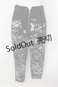 GLAD NEWS / ペイントデニムパンツ F ブラック×ホワイト O-25-01-08-005-GL-PA-IG-ZI