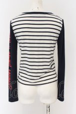 画像3: 【SALE】GLAVIL / ボーダーラグランカットソー  ネイビー×ホワイト O-25-01-08-041-PU-TO-IG-ZT372 (3)