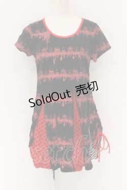 画像1: HANGRY&ANGRY / 継ぎ接ぎ血みどろワンピース  ブラック×レッド×ホワイト O-25-01-08-031-HN-OP-OW-OS