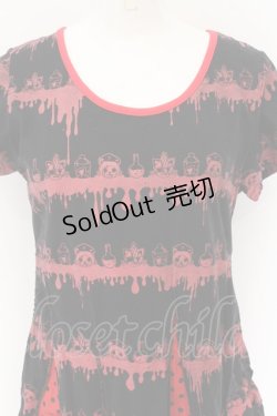 画像2: HANGRY&ANGRY / 継ぎ接ぎ血みどろワンピース  ブラック×レッド×ホワイト O-25-01-08-031-HN-OP-OW-OS