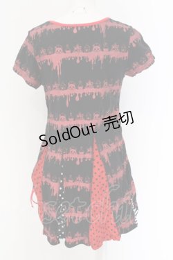 画像3: HANGRY&ANGRY / 継ぎ接ぎ血みどろワンピース  ブラック×レッド×ホワイト O-25-01-08-031-HN-OP-OW-OS