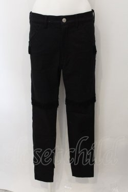 画像1: MILKBOY / フリンジ PANTS パンツ  ブラック O-25-01-09-001-MB-PA-IG-ZI