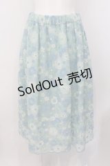 Jane Marple / Flower Laceランタンスカート M ミント×ブルー O-25-01-09-014-JM-OP-IG-OS