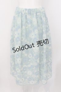 Jane Marple / Flower Laceランタンスカート M ミント×ブルー O-25-01-09-014-JM-OP-IG-OS