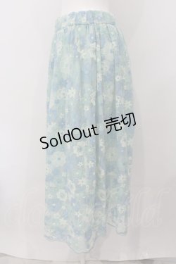 画像2: Jane Marple / Flower Laceランタンスカート M ミント×ブルー O-25-01-09-014-JM-OP-IG-OS