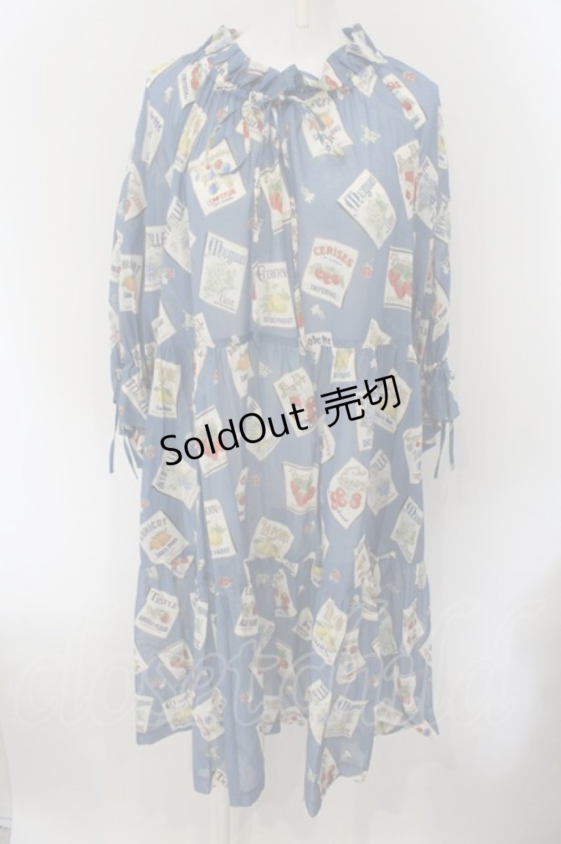 画像1: Jane Marple / My favorite labelsティアードドレス M ブルー O-25-01-09-024-JM-OP-IG-OS (1)