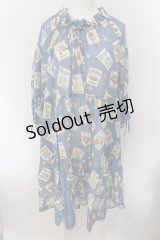 Jane Marple / My favorite labelsティアードドレス M ブルー O-25-01-09-024-JM-OP-IG-OS