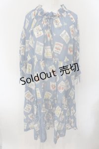 Jane Marple / My favorite labelsティアードドレス M ブルー O-25-01-09-024-JM-OP-IG-OS