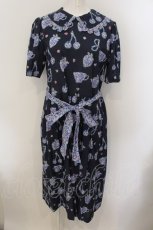 画像1: Jane Marple / Bonjour Millefleursのコレットドレス M ネイビー O-25-01-09-025-JM-OP-IG-ZT358 (1)