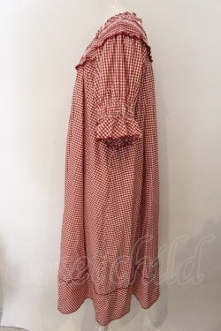 画像2: PINK HOUSE / スモッキング刺繍ギンガムチェックワンピース  アカ O-25-01-09-026-LO-OP-IG-ZS