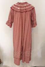 画像3: PINK HOUSE / スモッキング刺繍ギンガムチェックワンピース  アカ O-25-01-09-026-LO-OP-IG-ZS (3)