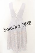 axes femme POETIQUE / ステンドグラス編み上げジャンパースカート M ラベンダー O-25-01-10-043-AX-OP-IG-OS