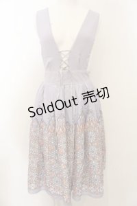 axes femme POETIQUE / ステンドグラス編み上げジャンパースカート M ラベンダー O-25-01-10-043-AX-OP-IG-OS