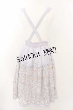 画像3: axes femme POETIQUE / ステンドグラス編み上げジャンパースカート M ラベンダー O-25-01-10-043-AX-OP-IG-OS
