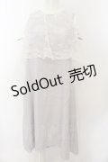 axes femme POETIQUE / レースデザイン肩開きワンピース M グレー O-25-01-10-065-AX-OP-IG-OS