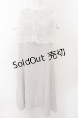 axes femme POETIQUE / レースデザイン肩開きワンピース M グレー O-25-01-10-065-AX-OP-IG-OS