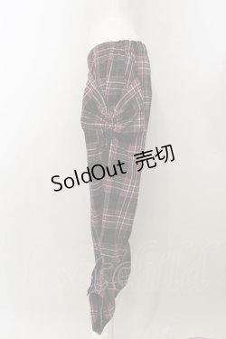 画像2: ALGONQUINS / リボンポケットサルエルパンツ  ピンク×ブラック O-25-01-13-005-AL-PA-IG-OS