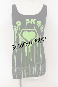 SUPER LOVERS / ロゴタンク  ブラック×グリーン O-25-01-13-048-PU-TO-IG-ZT366