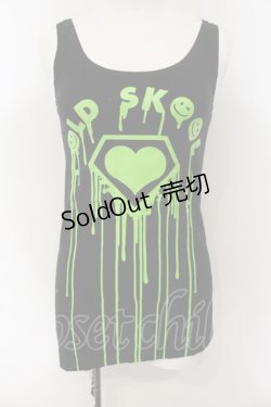 画像1: SUPER LOVERS / ロゴタンク  ブラック×グリーン O-25-01-13-048-PU-TO-IG-ZT366