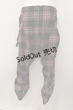 画像3: ALGONQUINS / リボンポケットサルエルパンツ  ピンク×ブラック O-25-01-13-005-AL-PA-IG-OS