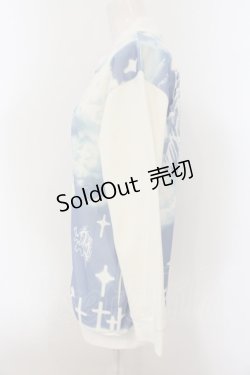 画像2: PEACE NOW / ヘヴン柄ジップアップ  ホワイト×サックス O-25-01-13-057-PU-TO-IG-OS