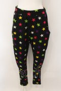 LISTEN FLAVOR / スターニットサルエルパンツ  ブラック O-25-01-13-060-PU-PA-IG-ZT302