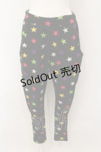 LISTEN FLAVOR / スターニットサルエルパンツ  ブラック O-25-01-13-060-PU-PA-IG-ZT302