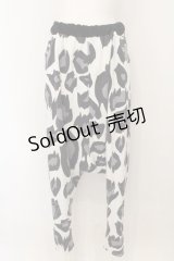 SUPER LOVERS / レオパードサルエルパンツ  ホワイト×ブラック×グレー O-25-01-13-063-PU-PA-IG-ZT277
