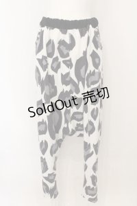 SUPER LOVERS / レオパードサルエルパンツ  ホワイト×ブラック×グレー O-25-01-13-063-PU-PA-IG-ZT277