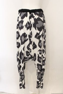 画像3: SUPER LOVERS / レオパードサルエルパンツ  ホワイト×ブラック×グレー O-25-01-13-063-PU-PA-IG-ZT277