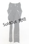 PEACE NOW / ピンストライプジップサルエルパンツ M ブラック O-25-01-13-065-PU-PA-IG-ZI